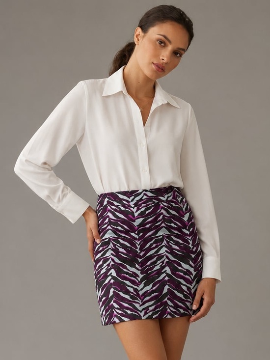 Merona Dresses & Skirts - Merona Purple and Black Zebra-Print Mini Skirt